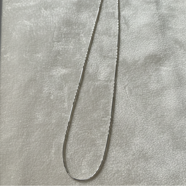 Silver Plain and Twist Chain for Boys