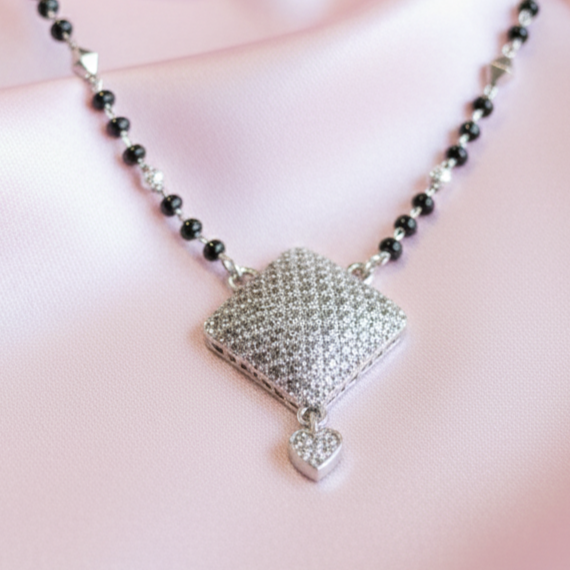 Elegant Rhombus Diamond Mangalsutra Necklace