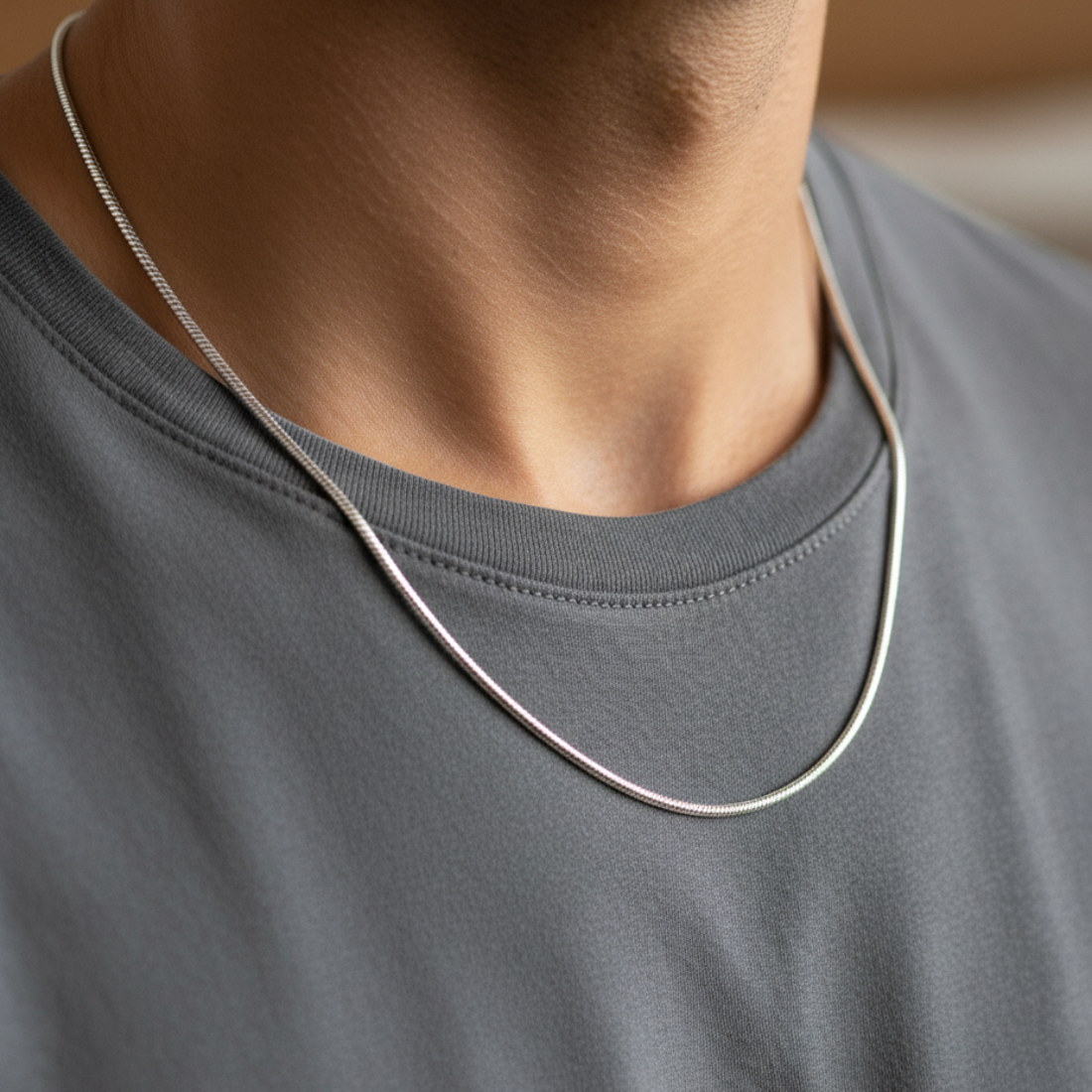 Classic Plain Silver Snake Chain
