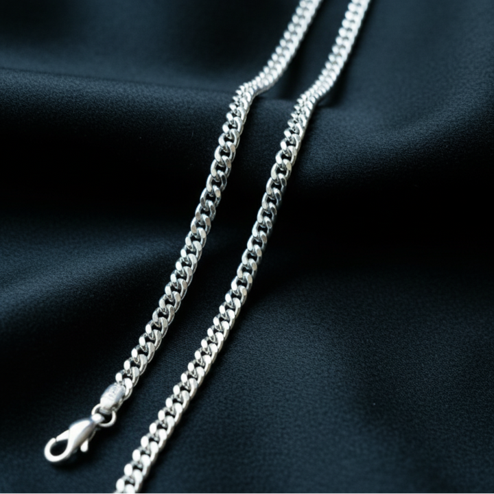 Sterling Silver Curb Chain For Boys