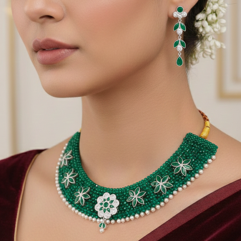 Strand Emerald Diamond Choker