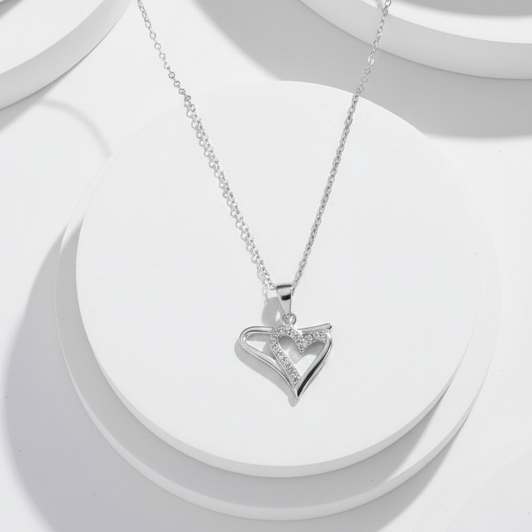 Eternal Heart Sterling Silver Chain Pendant