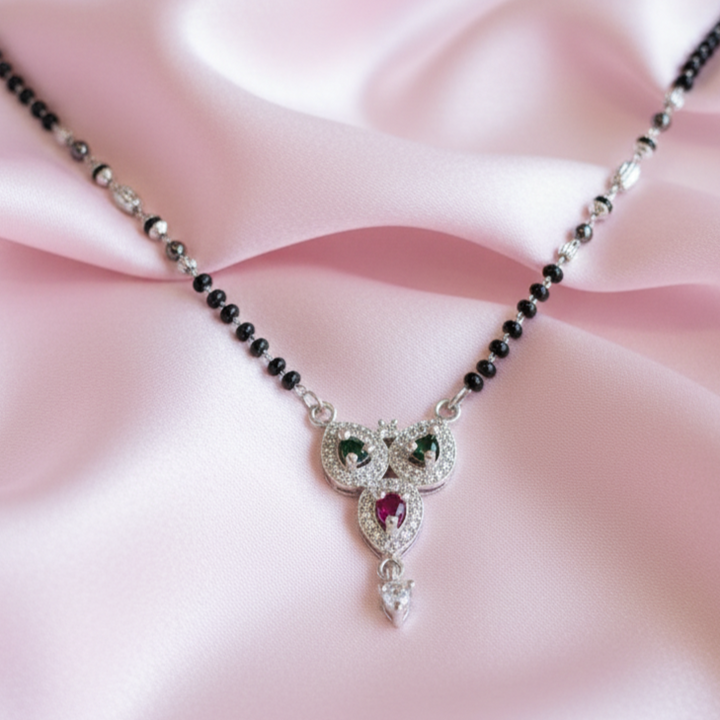 Elegant Designer Mangalsutra Gemstone Accents