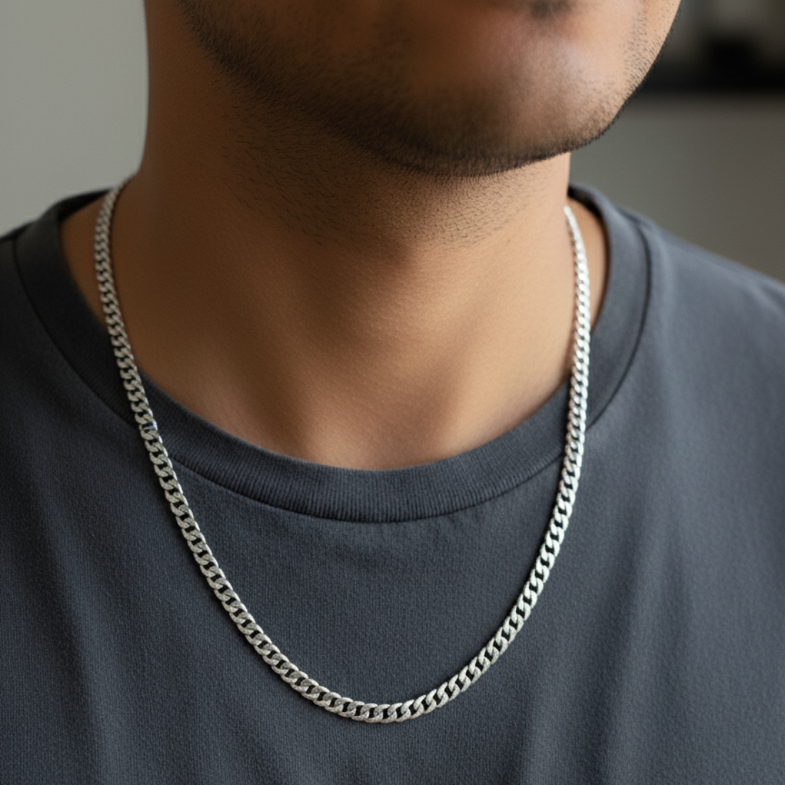 Sterling Silver Curb Chain For Boys