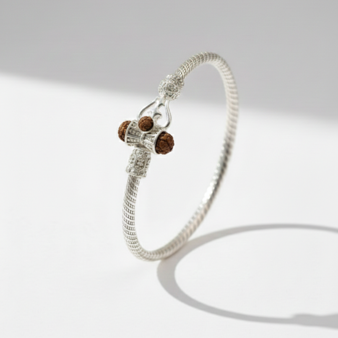 STERLING SILVER MAHADEV DAMRU KADA FOR MEN