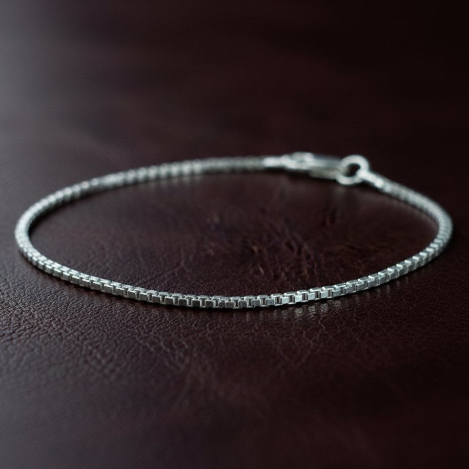 Venetian Box Chain Sleek Minimalist Bracelet