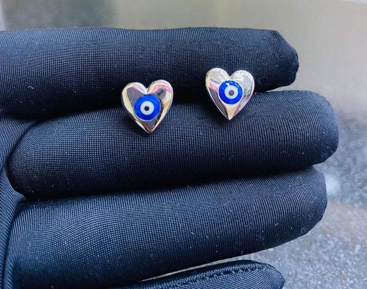 Evil Heart Earrings Silver 925