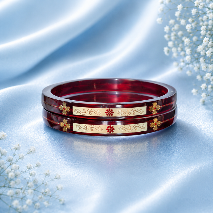Elegant Maroon Traditional Bangles for Women | Premium Designer Ethnic Bangles